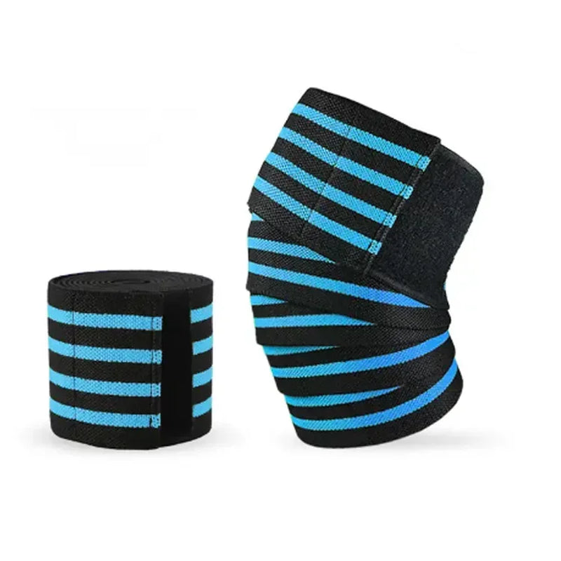 Sports Knee Wraps (Pair) Weight Lifting, Gym Workout, Cross Training Wods,Fitness & Powerlifting - Knee Straps Squats - Compression & Elastic Support