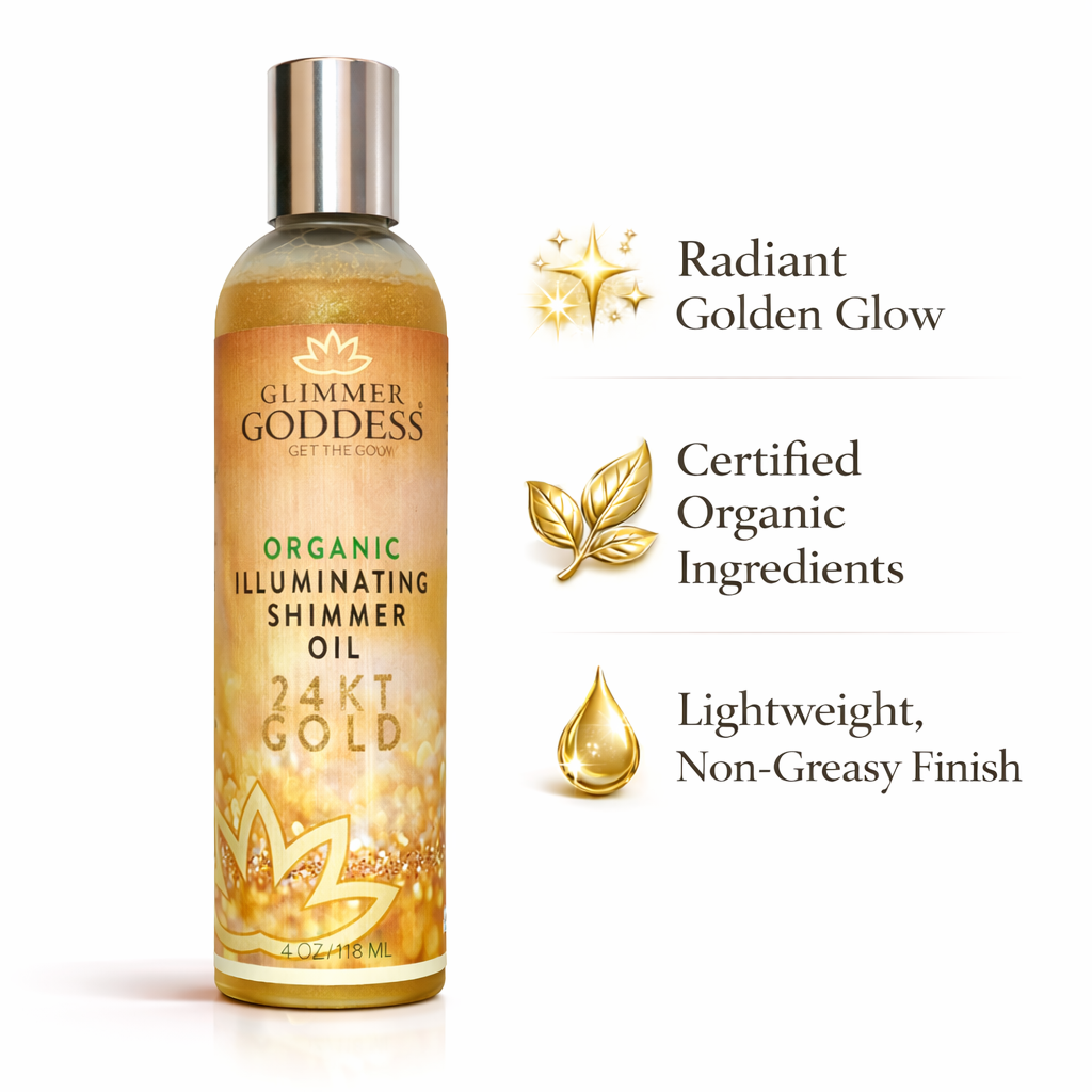 Organic Shimmer Oil – Illuminating Body Oil in 5 Shades for Radiant Glow & Deep Hydration-1