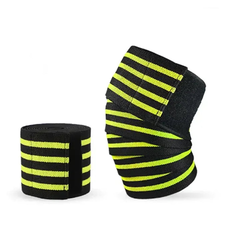 Sports Knee Wraps (Pair) Weight Lifting, Gym Workout, Cross Training Wods,Fitness & Powerlifting - Knee Straps Squats - Compression & Elastic Support