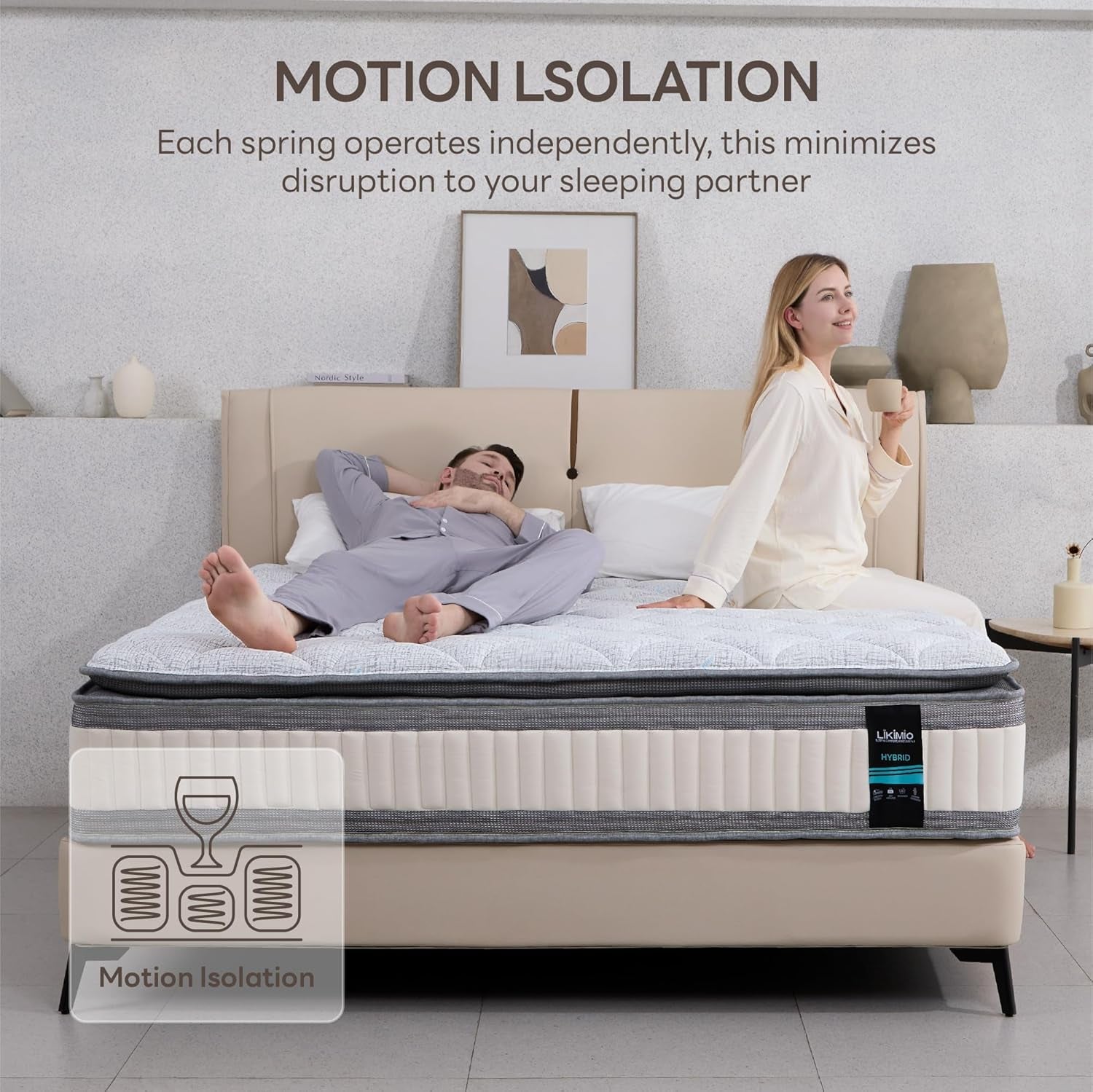 Full Gel Memory Foam Mattress TenInch Zoned Pressure Relief-4