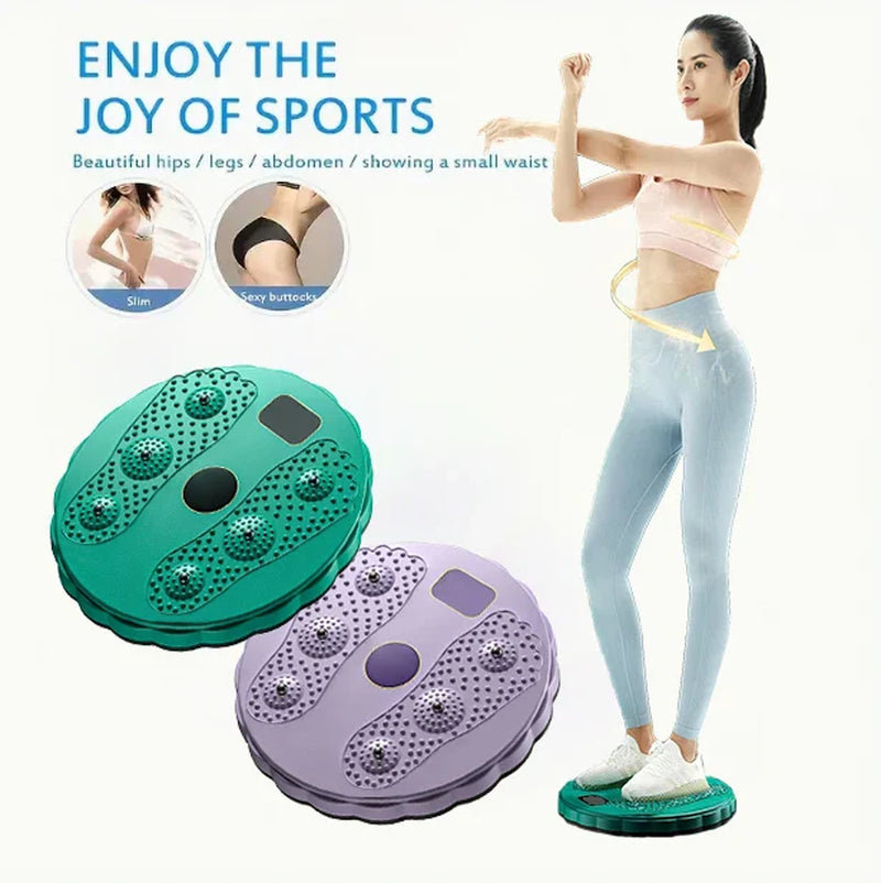 Waist Twister Disc, Waist Twist Board for Exercise Twisting Waist Disc with Counter Waist Twister for Women Belly Fat Body Shaping Fitness Twister Machine with Massage Foot Sole