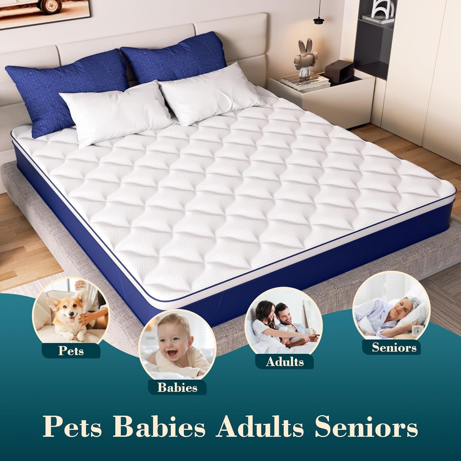 Queen Hybrid Mattress Featuring Pocket Springs GelMemoryFoam-4