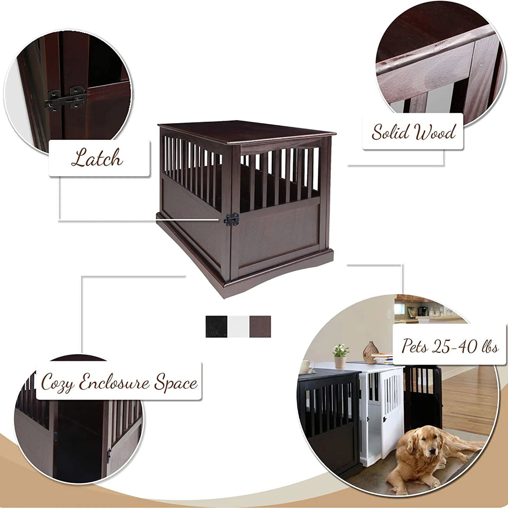 Casual Home Pet Crate End Table-Espresso