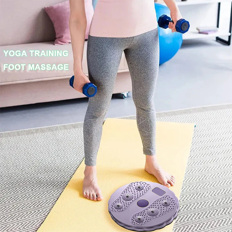 Waist Twister Disc, Waist Twist Board for Exercise Twisting Waist Disc with Counter Waist Twister for Women Belly Fat Body Shaping Fitness Twister Machine with Massage Foot Sole