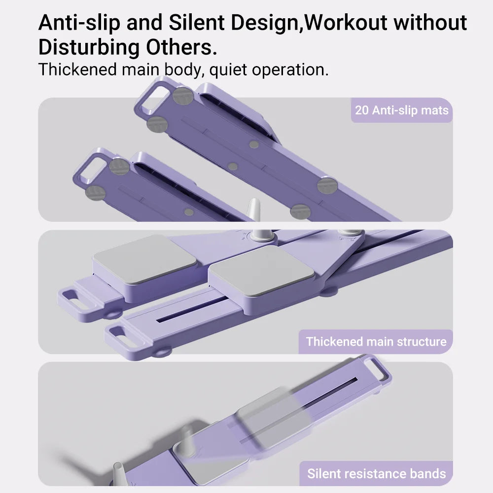 2-In-1 Abs & Ski Board – Portable Core & Leg Trainer, Pilates Reformer Board for Home Gym, Lightweight Full-Body Workout Machine for Toning & Cardio